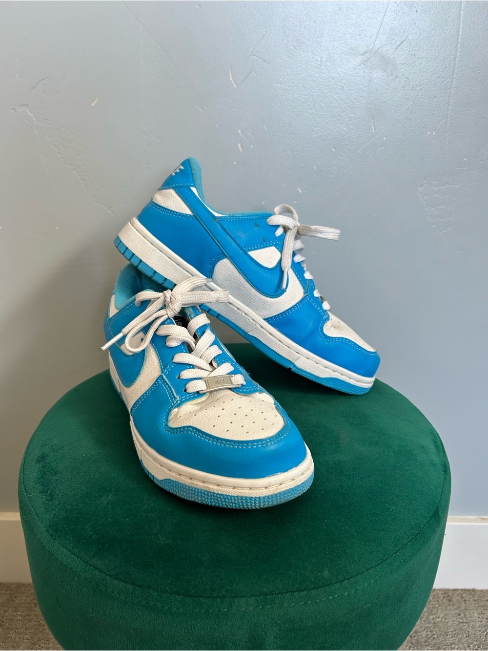 Nike Men’s Low Top Sneakers in Blue and White